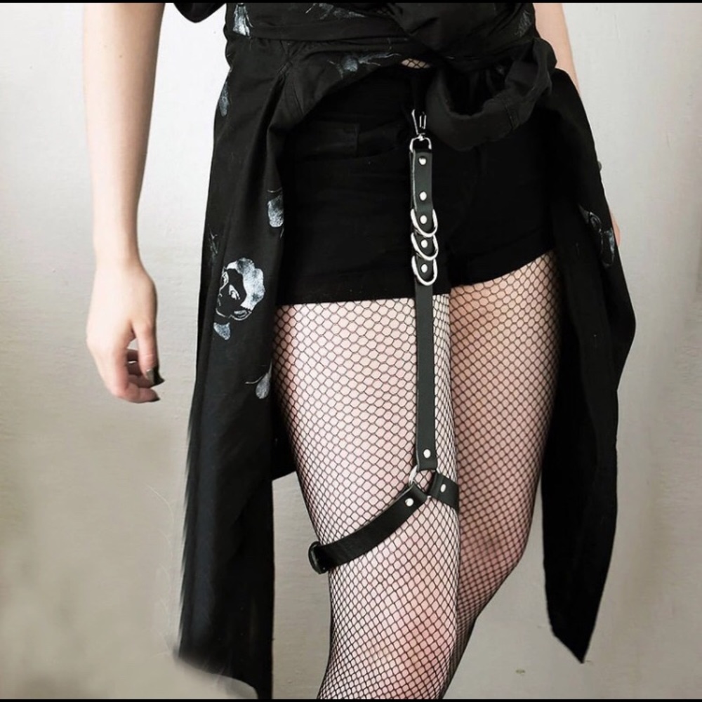 Vegan Leather Leg Harness cosplay